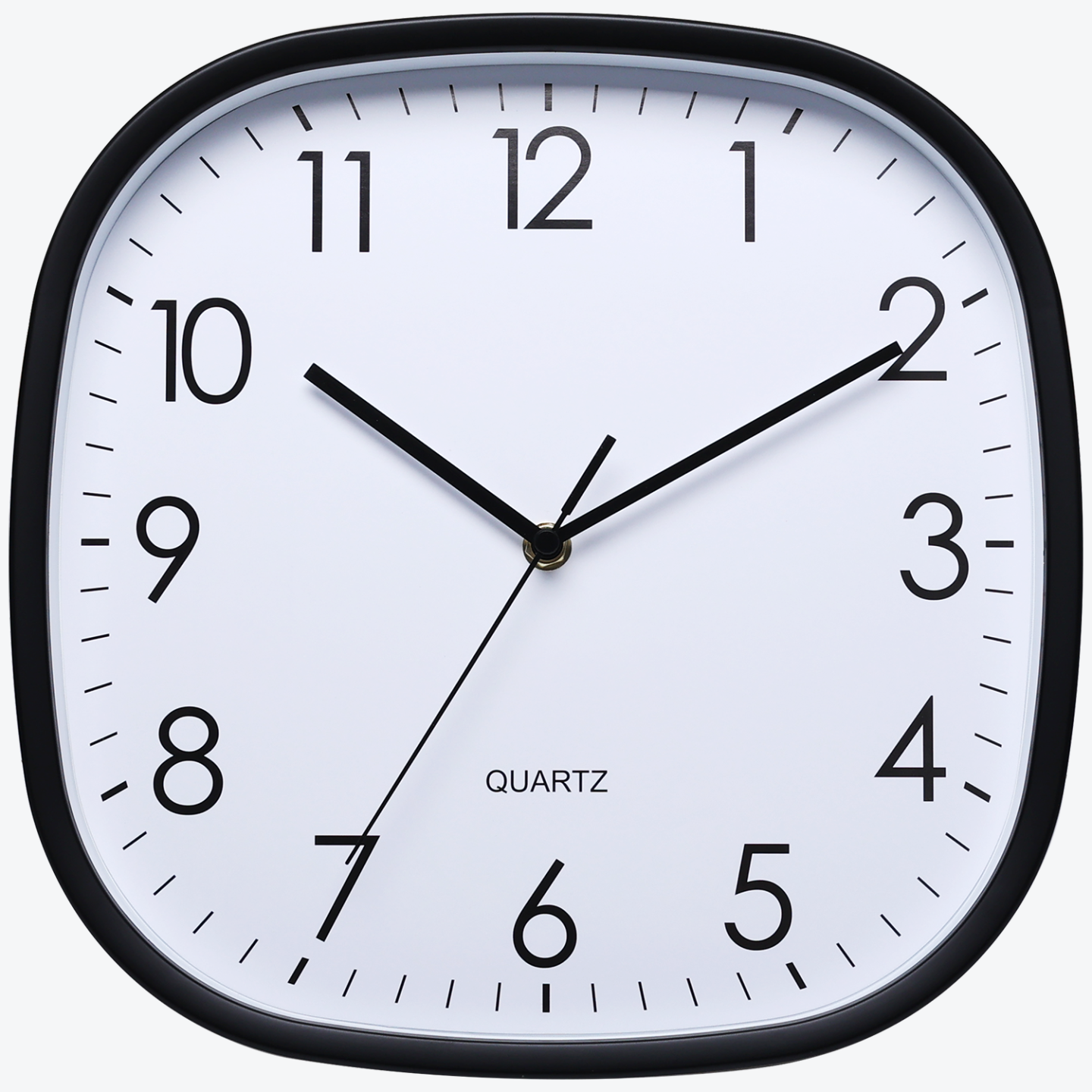 Wanduhr Schwarz Kunststoff - 30cm - Quarzuhr Analog - Schlicht Modern