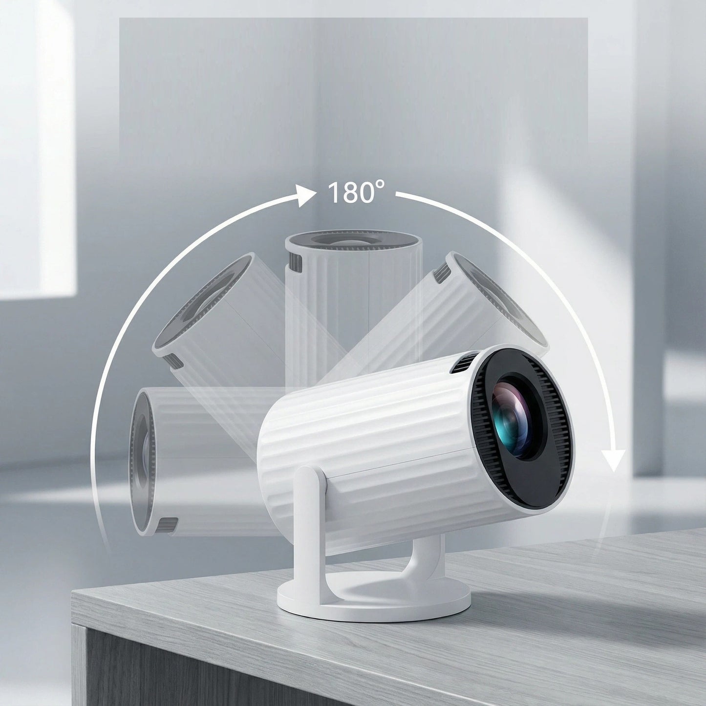 Portabler HD Heimkino Projektor – WLAN, Android, 180° drehbar, Screen Mirroring