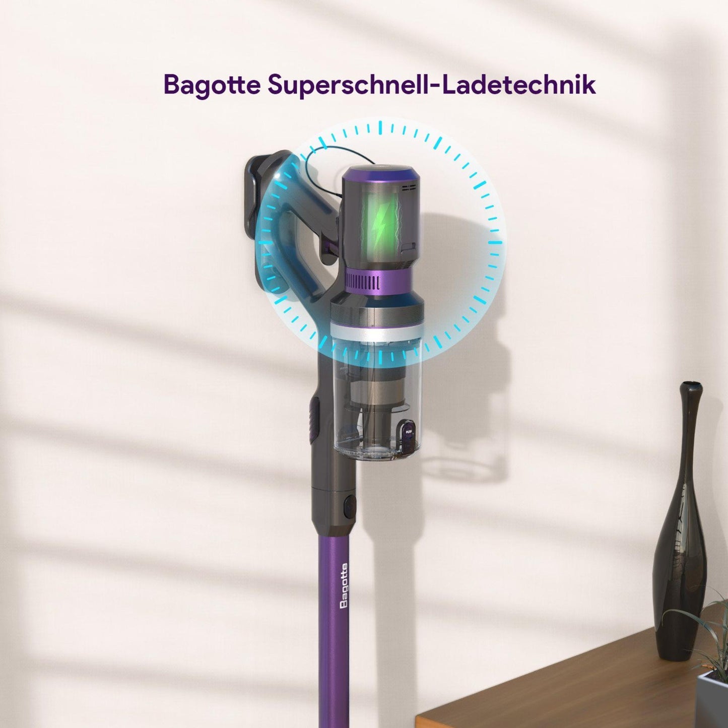 Bagotte BS900 Powerful Stick Vacuum, ideal for versatile cleaning tasks. | Blue Chilli Electronics.