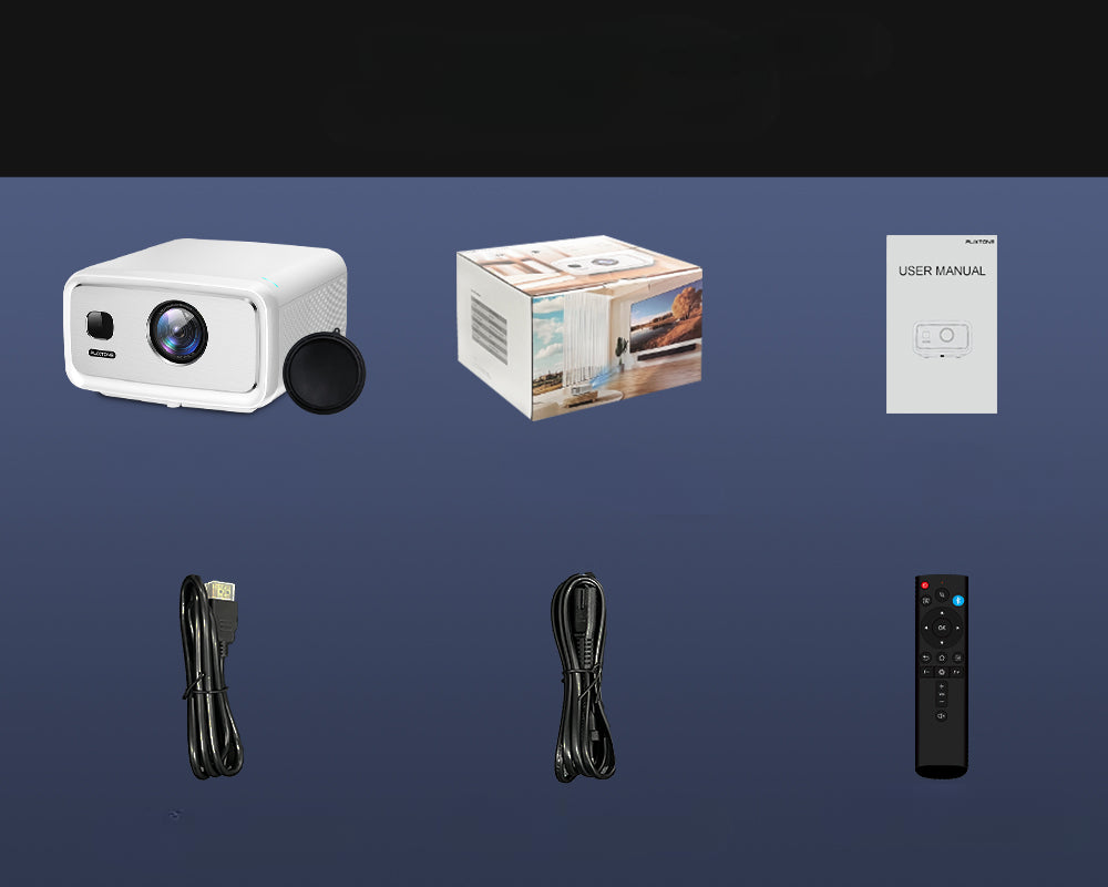 LCD-Projektor Full HD 1080p – 1600 ANSI Lumen, Android 15, 3x10W HiFi, Autofokus, MEMC, HDR, 4K