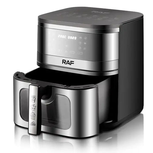 8L Edelstahl Airfryer-Ofen, Ölfrei, Digital, mit Sichtfenster