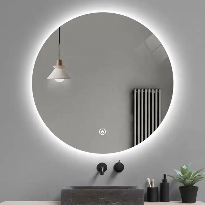 Circular Wall LED Mirror,  Touch Sensor, Anti Fog