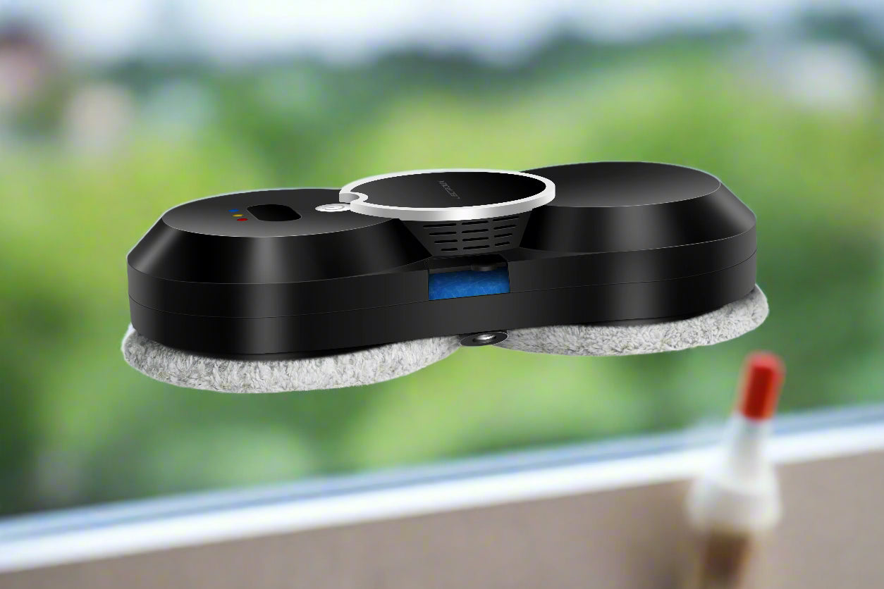 LIECTROUX HCR-10 window cleaning robot, 80W suction power of 5600 Pa, 500 mAh battery, multiple cleaning modes, remote control 