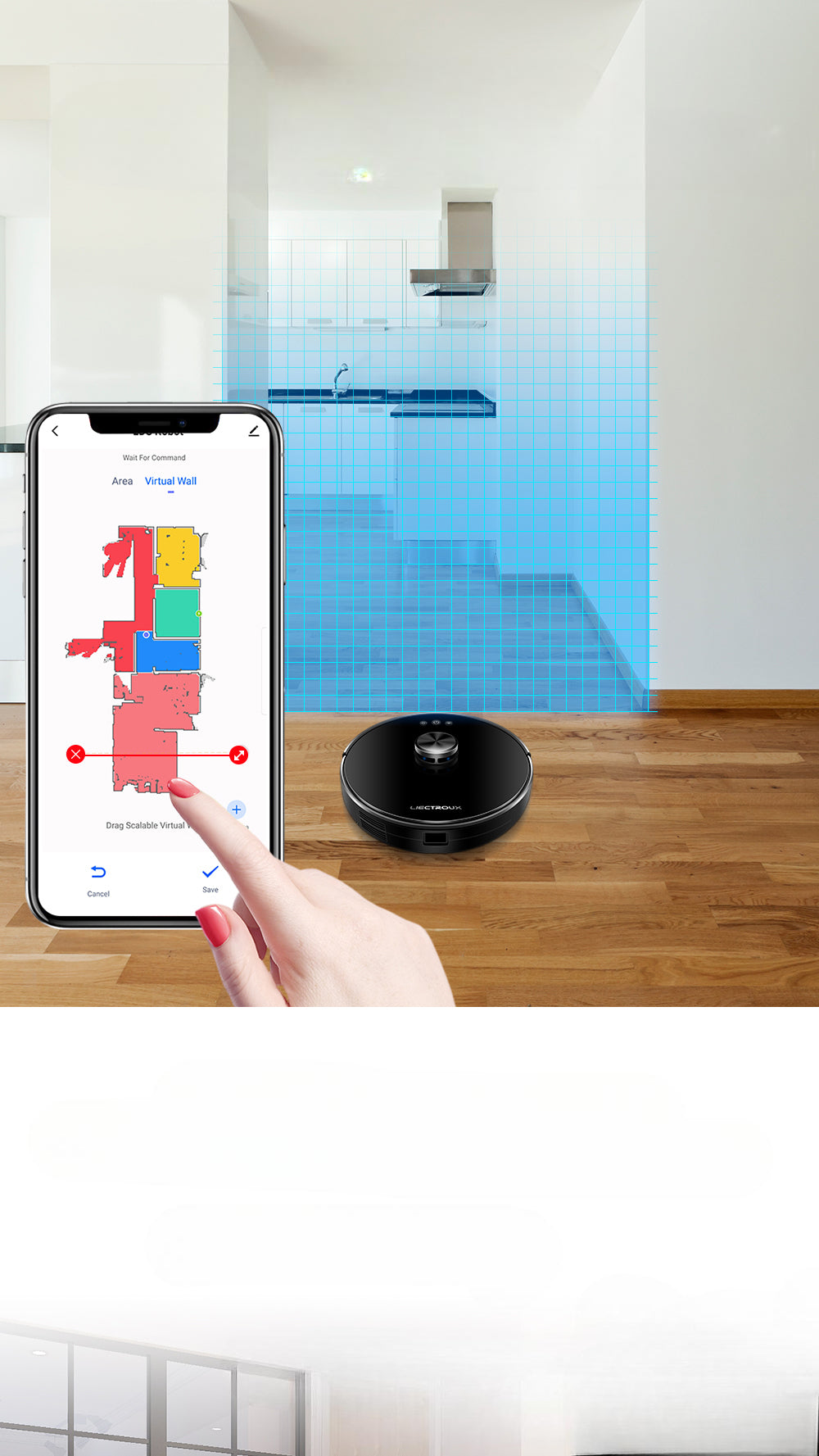 Saugroboter mit Lidar-Navigation & Wischfunktion – Nass- & Trockenreinigung, 130 Min Laufzeit, App-Steuerung