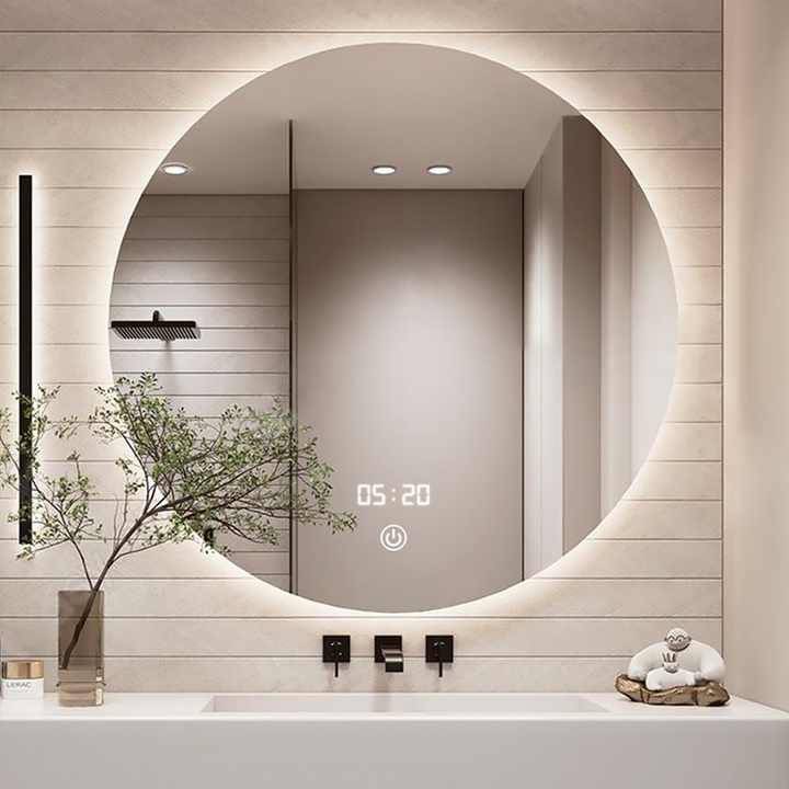 Circular Wall LED Mirror,  Touch Sensor, Anti Fog