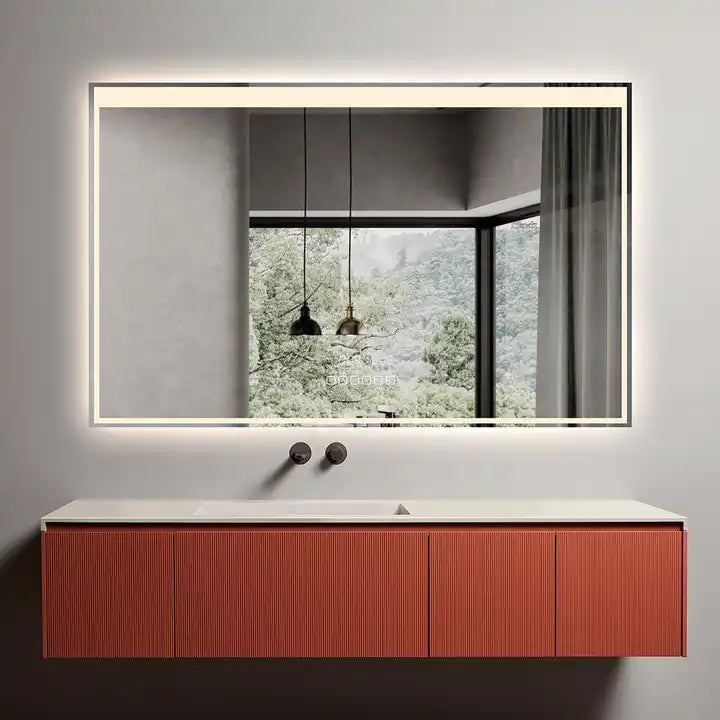 Wall mounted Environmental Defogger smart Touch Screen Bathroom Led Mirror