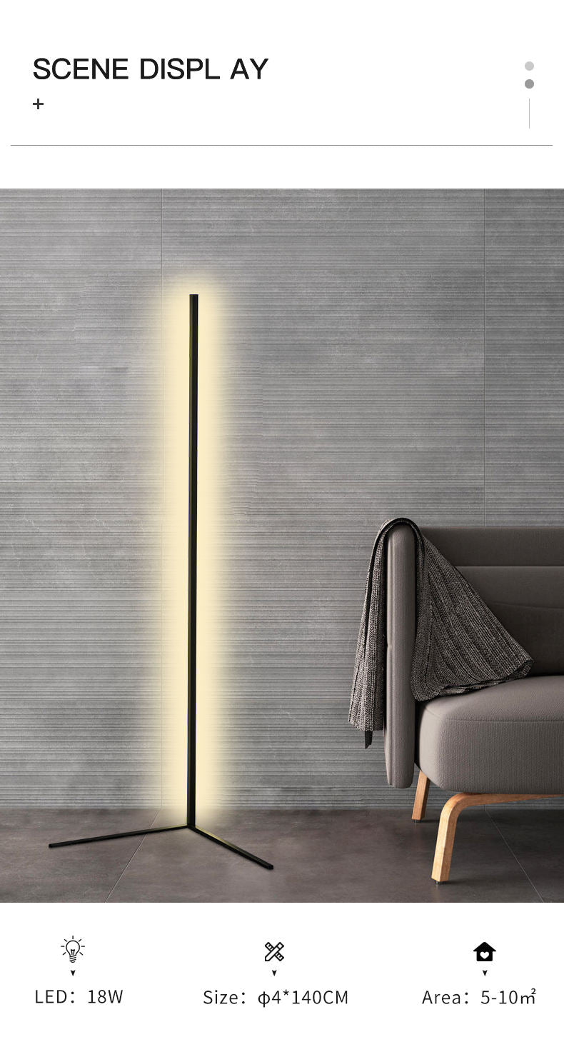 Jiuanzm L805 Corner Floor Lamp, 300 Lumens, 16 Watt, DIY Connection, 3000-6000K, Remote Control