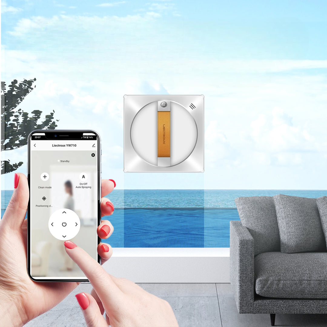 Automatischer Fensterputzroboter mit Wassersprühfunktion und App-Steuerung