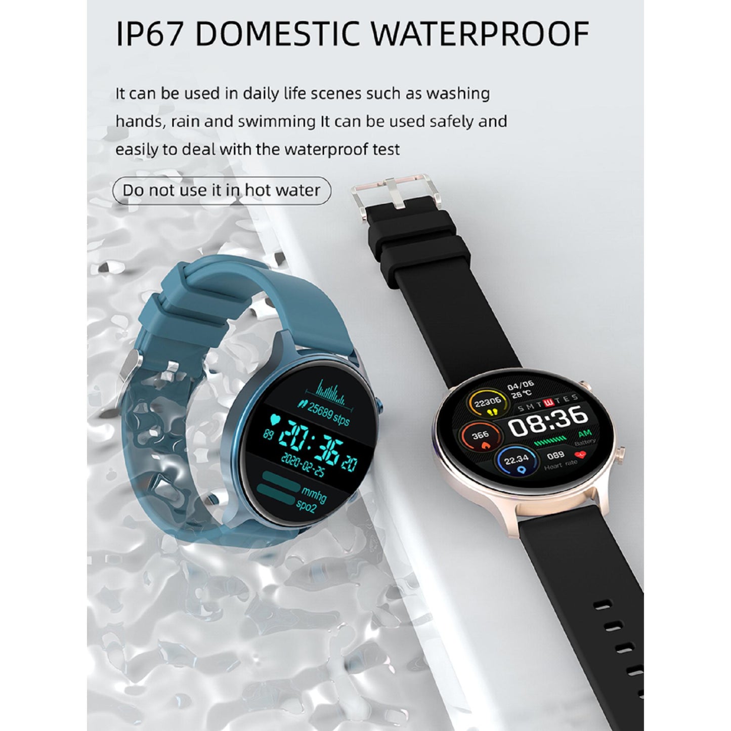 Karen M DS30 Smartwatch mit der Schutzklasse IP67. | Blue Chilli Electronics.