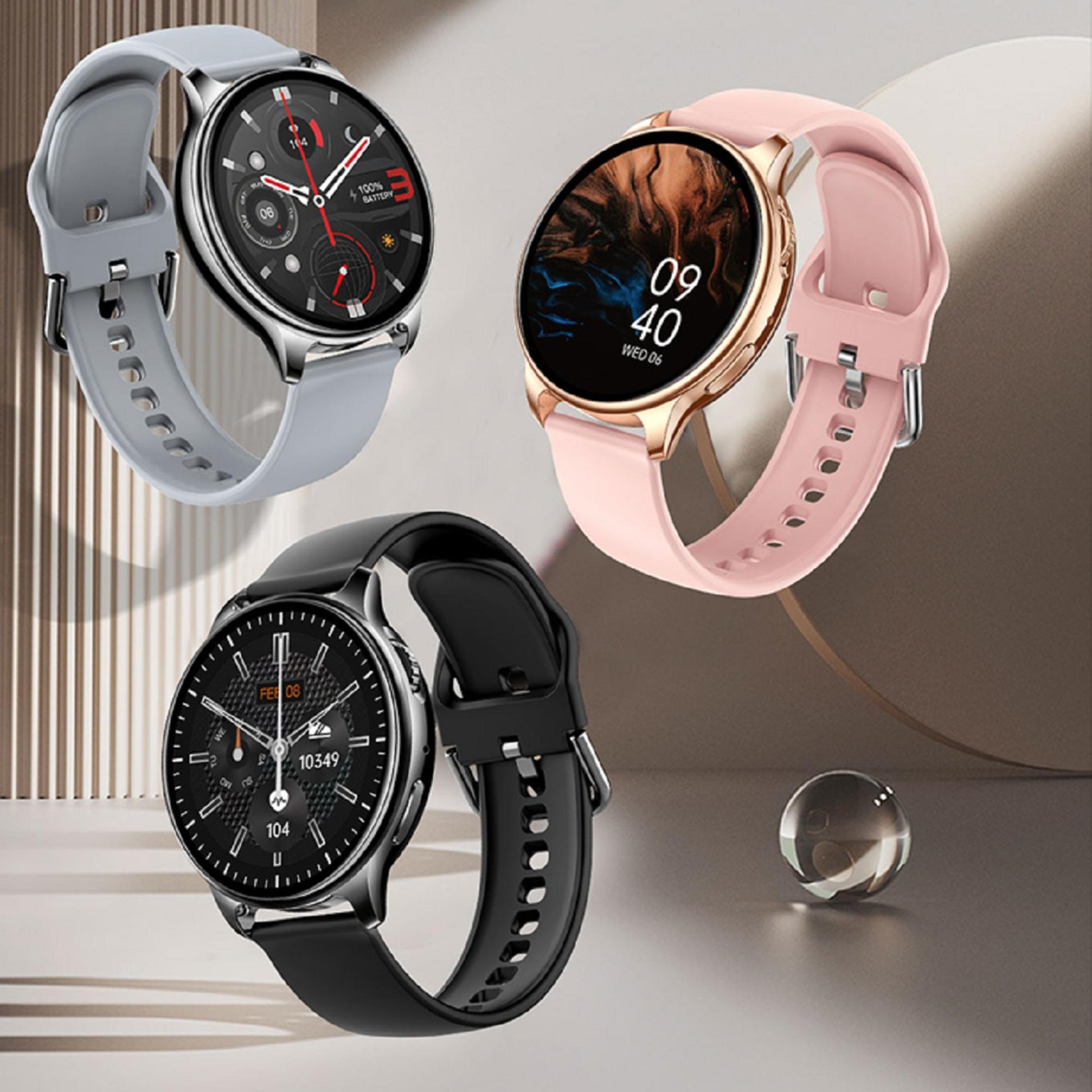 Karen M KM09 Smartwatch: Klare Darstellung auf einem 1,32-Zoll-TFT-HD-Display. | Blue Chilli Electronics.