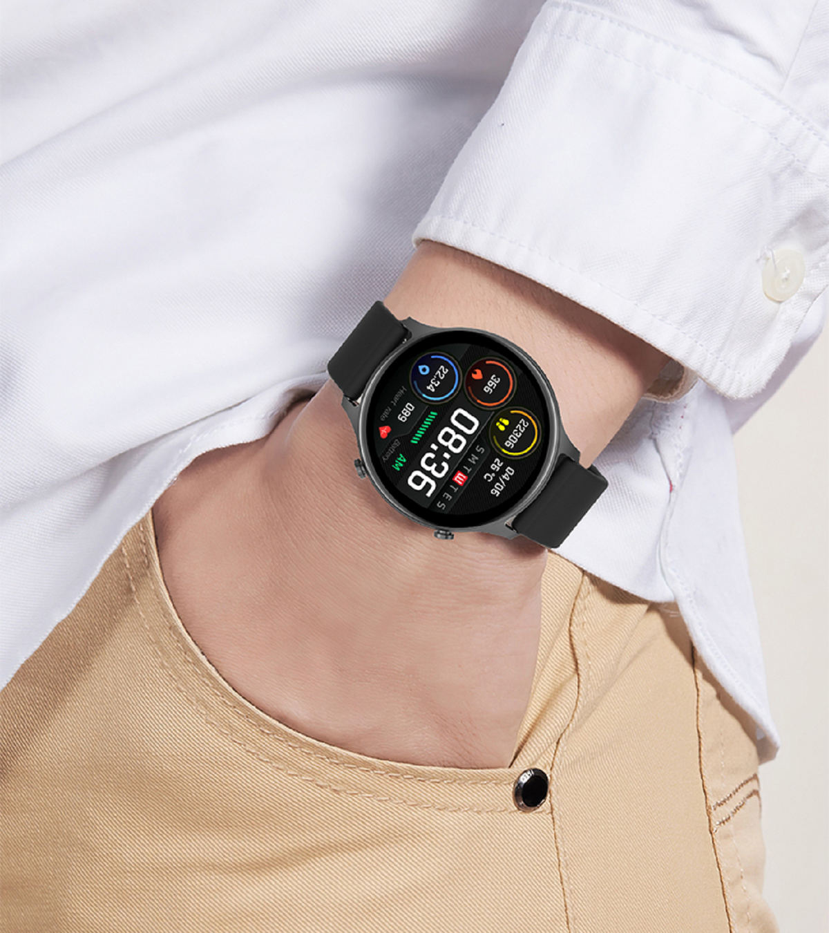 Smartwatch 1,39" HD TFT-Display, IP67, Bluetooth 5.0, Herzfrequenz, Schlafüberwachung, Magnetladung