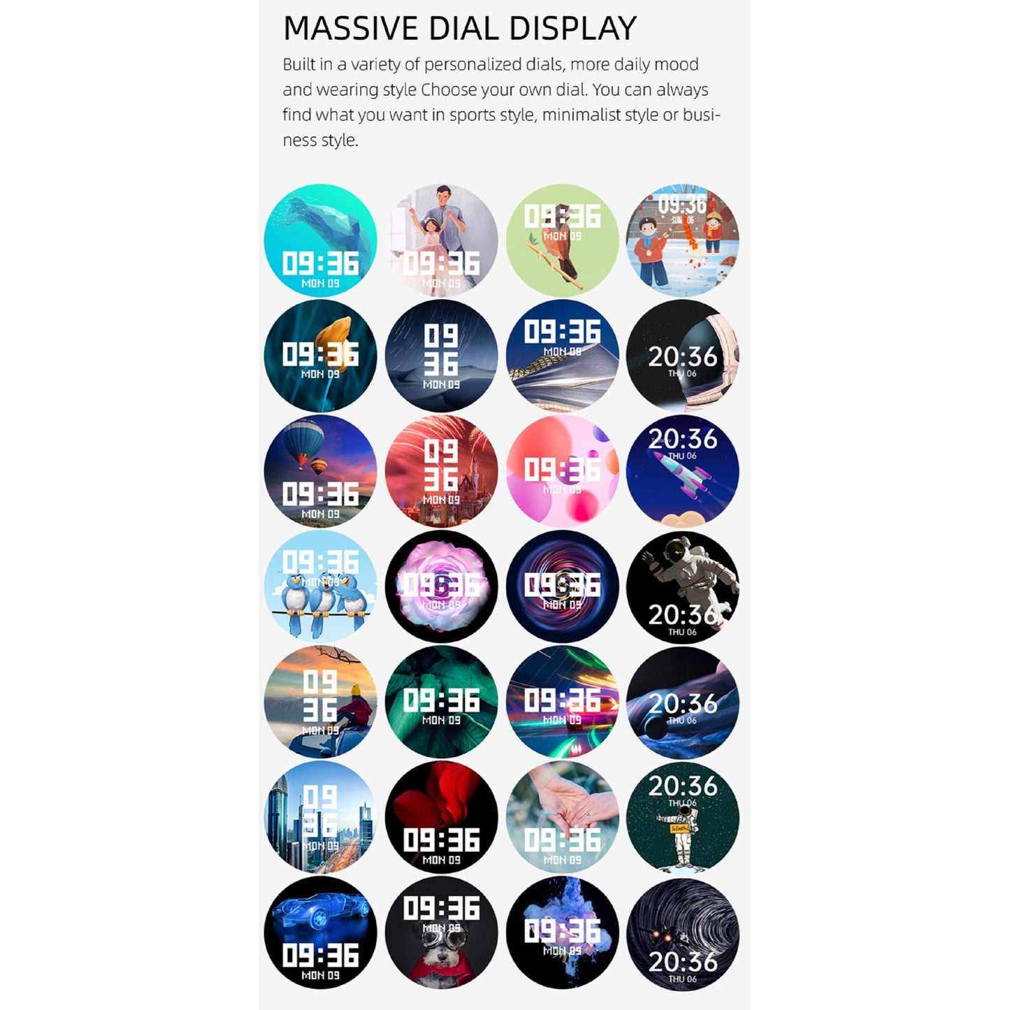 Karen M DS30 Smartwatch with a Massive Dial Display. | Blue Chilli Electronics.