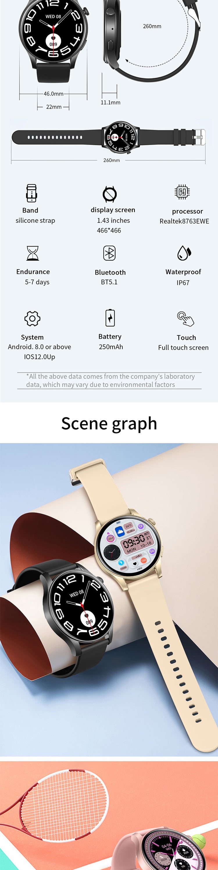 KM58 Smartwatch