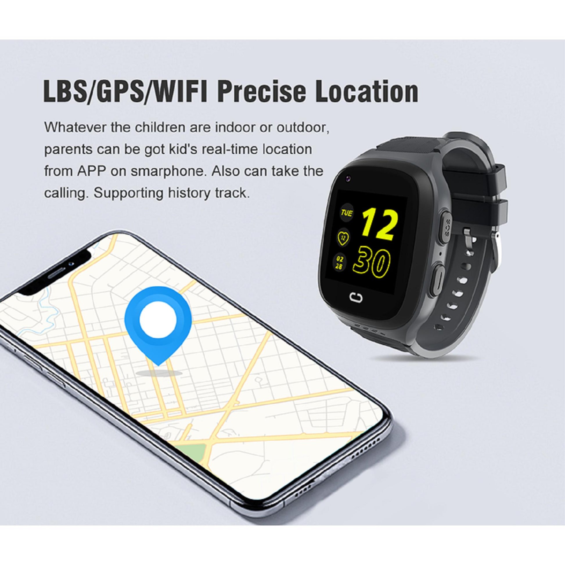 Kinder-Smartwatch - Karen M LT31, 1,4-Zoll-Display, 700mAh Akku, 4G-Konnektivität, GPS-Tracker. | Blue Chilli Electronics.