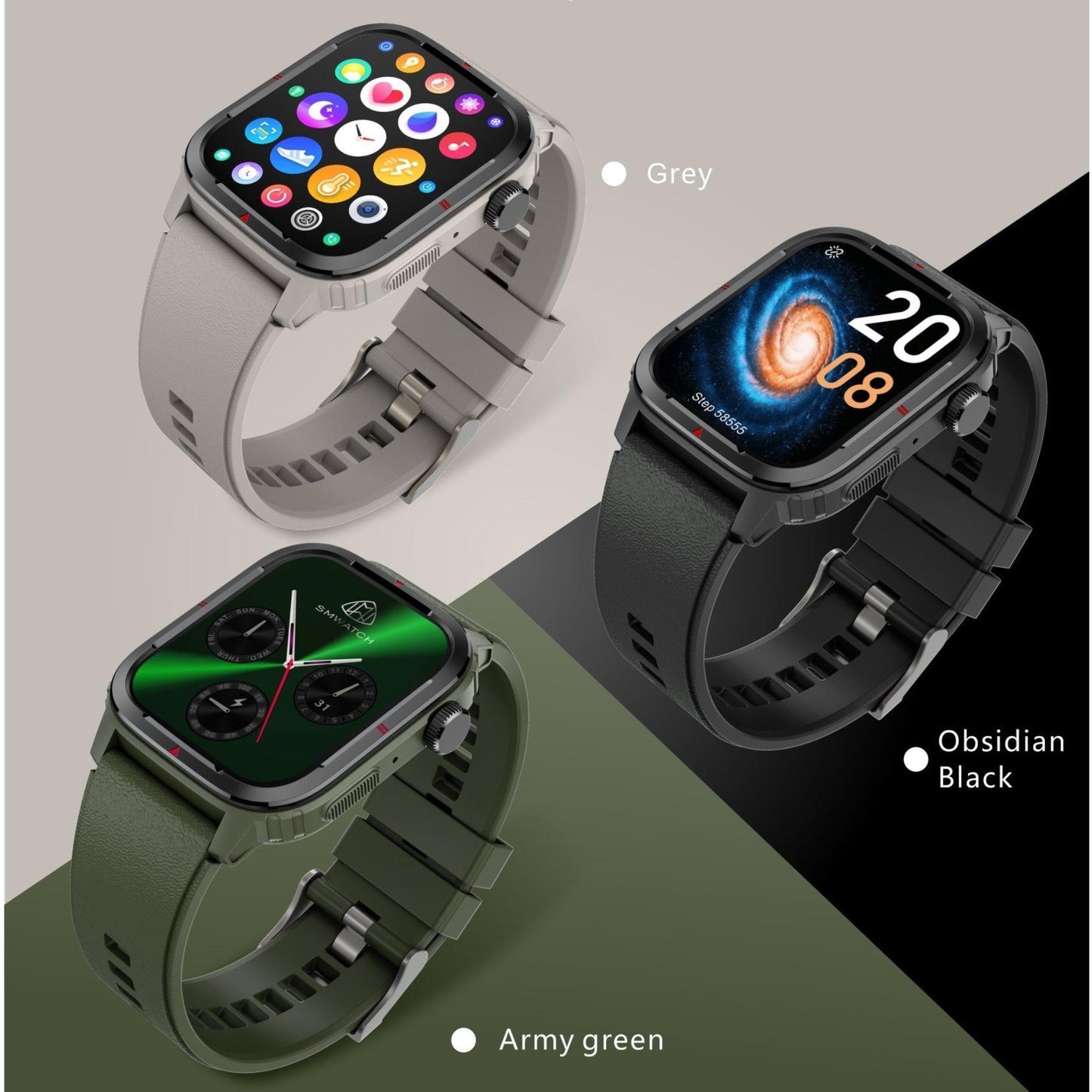  Valdus Q25 Sport Smartwatch with Efficient 1.7-inch TFT HD Screen for clear visuals. | Blue Chilli Electronics.