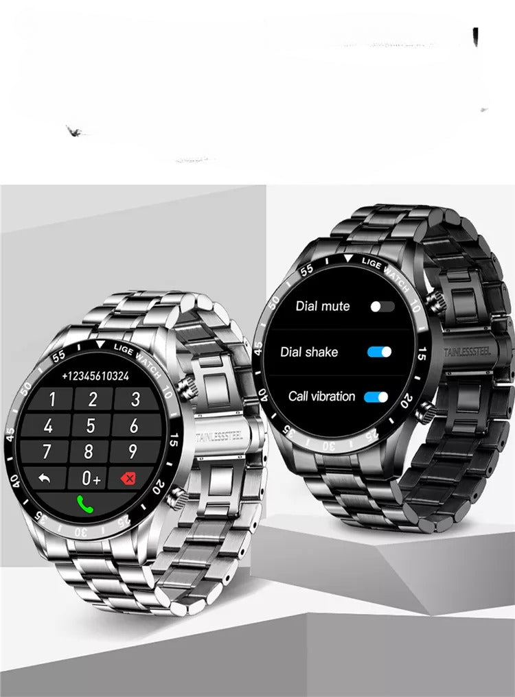 Lige BW0189 Smart Watch, 1.3" HD IPS Screen, IP67, Fitness Tracker, Dial, Heart Rate, Oxygen Monitoring