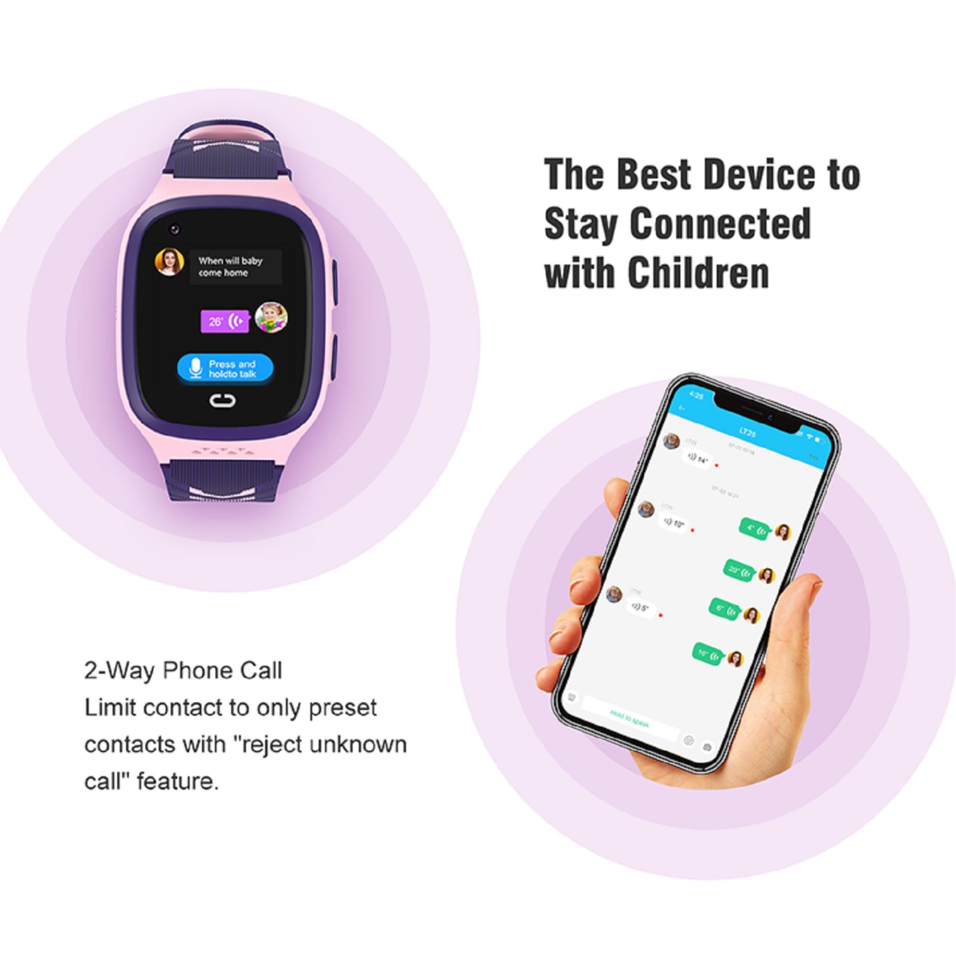 Smartwatch für Kinder - Karen M LT31, 1,4-Zoll-TFT-Bildschirm, langlebiger 700mAh Akku, GPS. | Blue Chilli Electronics.