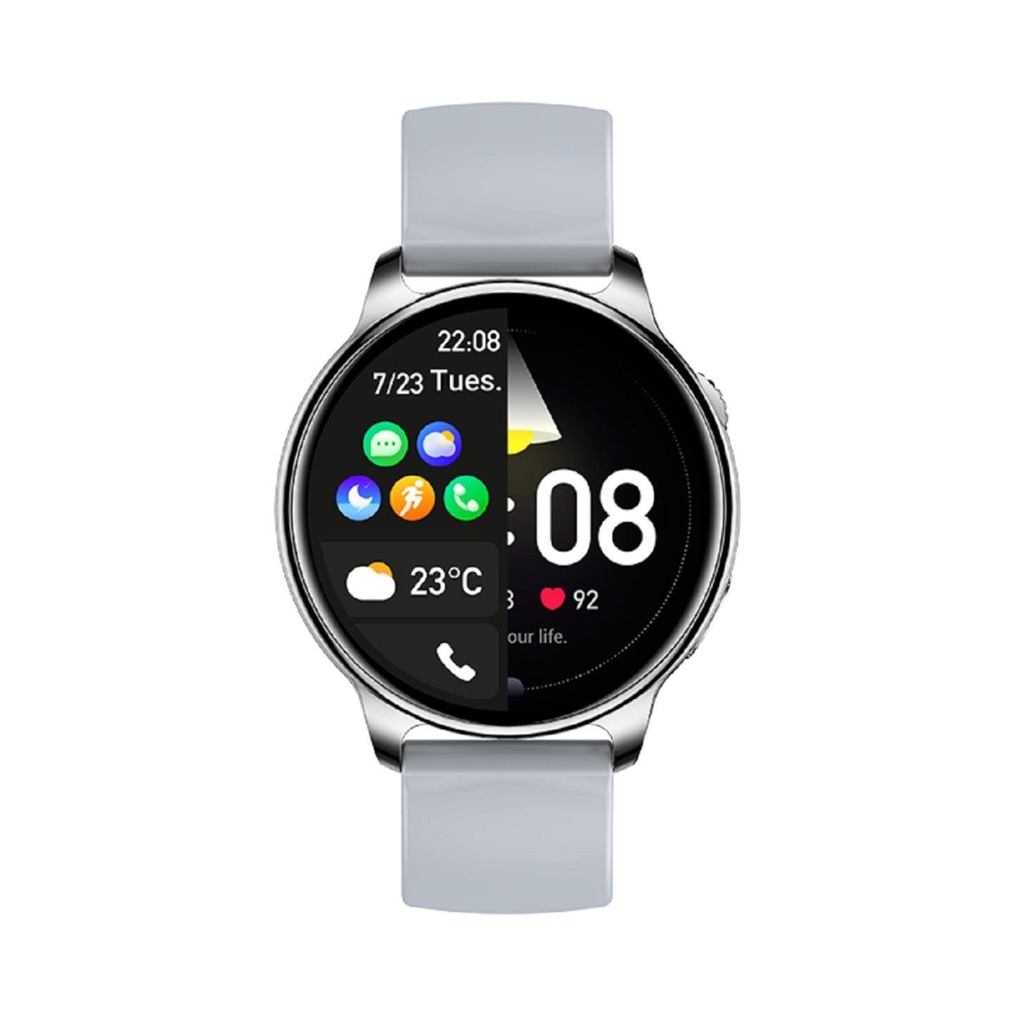 Karen M KM09 Smartwatch: Klare Darstellung auf einem 1,32-Zoll-TFT-HD-Display. | Blue Chilli Electronics.