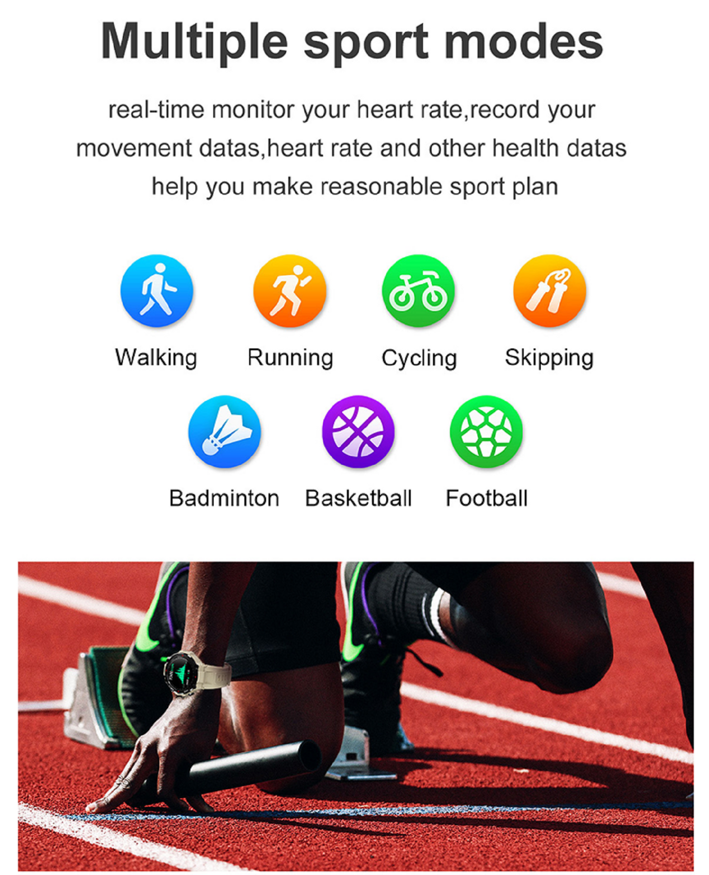 Robuste K22 Sports Smartwatch: Track your workouts with multiple sport modes. | Blue Chilli Electronics.