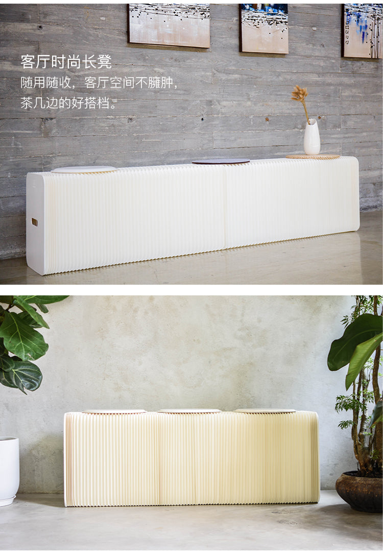 Innovative Ihpaper 3-Seater Kraft Paper Bench with Honeycomb pattern. | Blue Chilli Electronics.