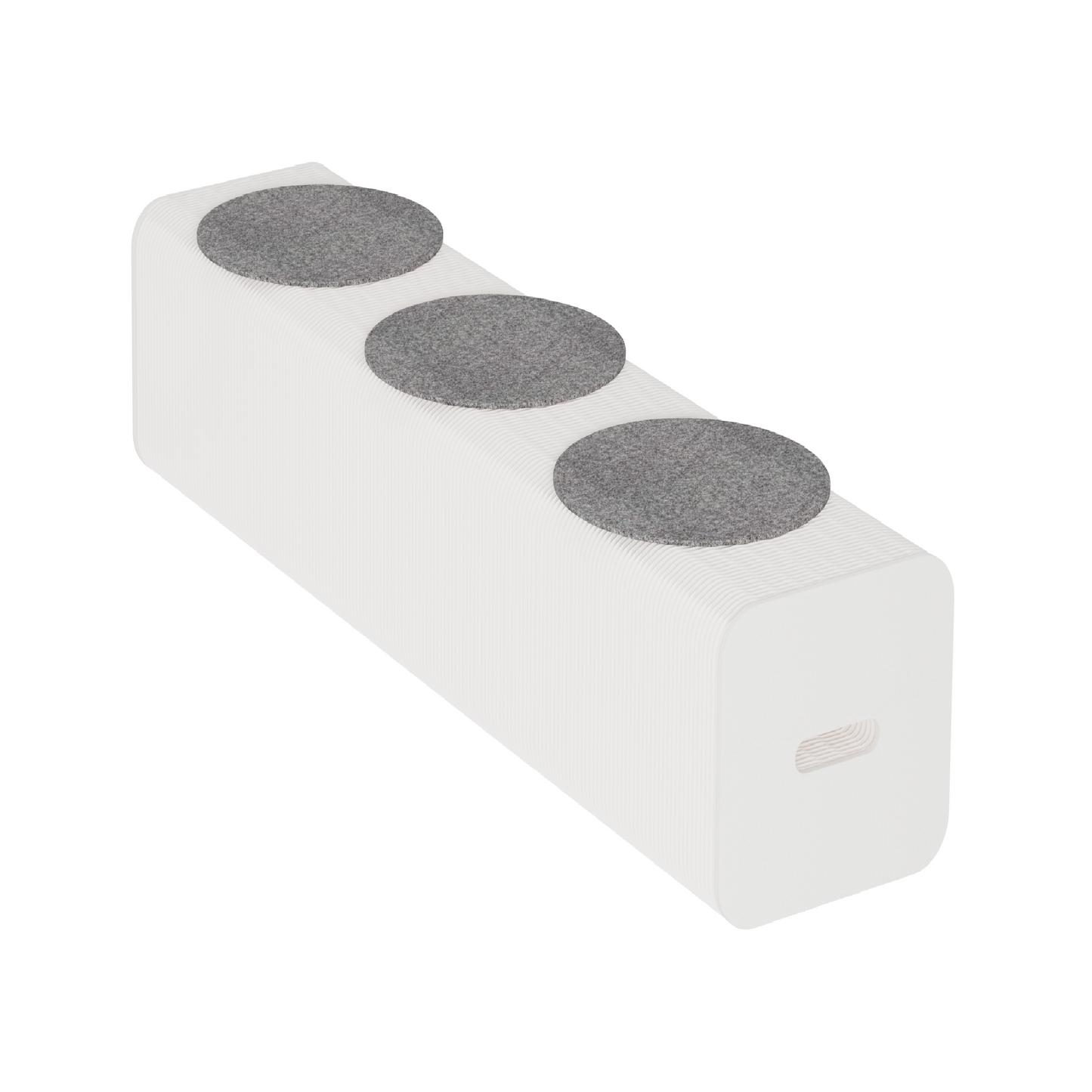 Innovative Ihpaper 3-Sitzer Kraftpapierbank mit Wabenmuster. | Blue Chilli Electronics.